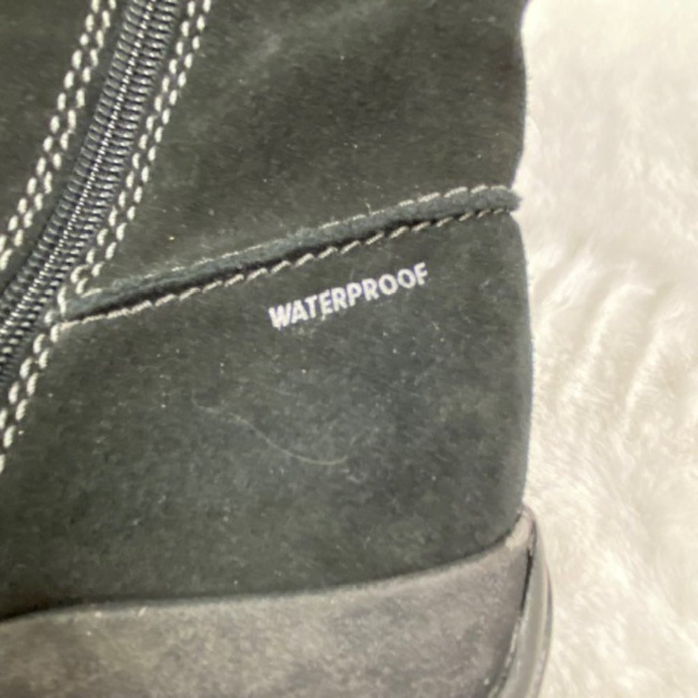 Studio Brilliant Women's Black Suede Faux Fur Trim Evonna WaterProof Boots‎ 7.5 - Picture 9 of 14